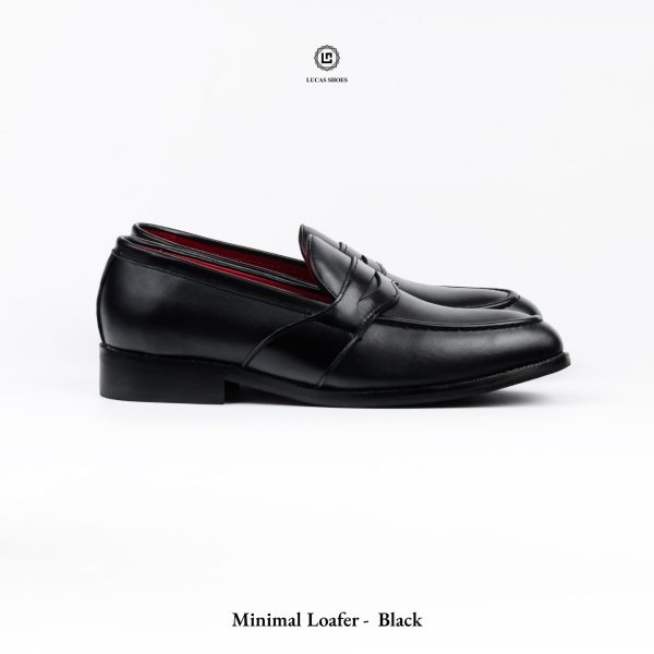 giày Minimal Loafer Black Lucas Shoes da bò mộc