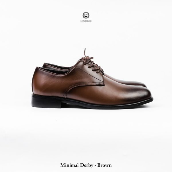 Giày Minimal Derby Brown Lucas Shoes